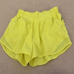 Lululemon, size 0, 4 inch, highlight yellow